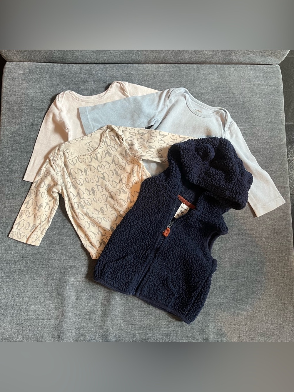 Carter’s Baby Boy’s 9 Month Onesie and Vest Bundle